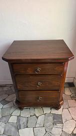 Comodino 3 cassetti in legno massello /Arte Povera