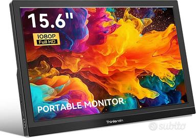 Monitor portatile 15,6 pollici 1920 x 1080 FHD Por