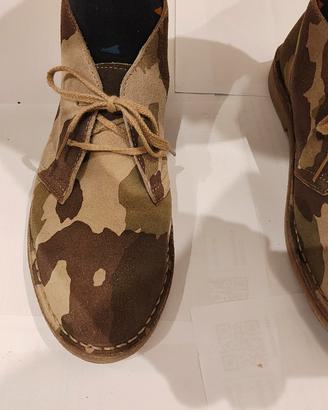 scarpe tipo clarks n 40 come nuove color militare