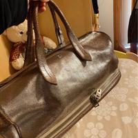 Borsa baeletto in pelle scamosciata