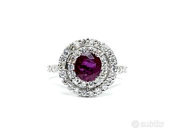 Anello Diamanti e Rubino