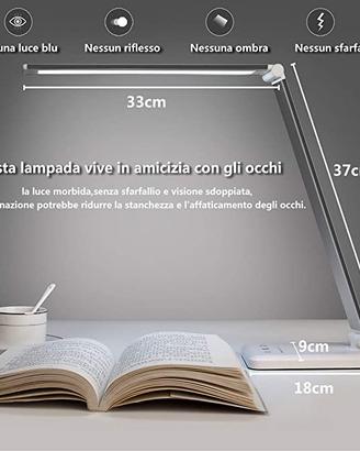 Lampada SLATOR da tavolo a led color Silver