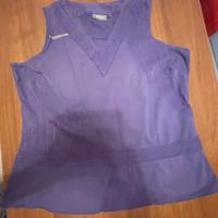 Blusa smanicata donna Ikebana viola