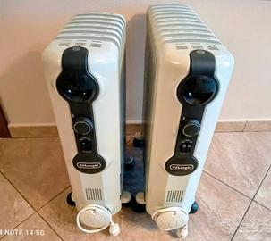 due radiatori ad olio DeLonghi 1500 e 2000 watt