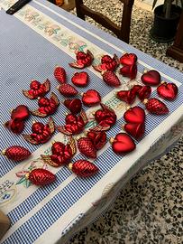 Addobbi per albero di natale rossi