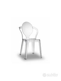 1 Sedia Spoon Scab trasparente policarbonato