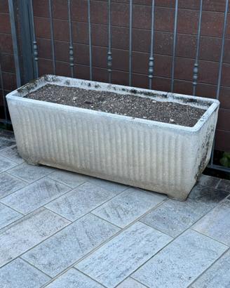 Fioriere in calcestruzzo bianco 100 x 40 x 40