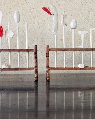 Coppia Miniature 18 Armi Kung Fu - Osso e Legno