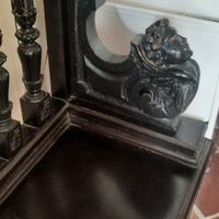 Antica panca in legno ebanizzato da restaurare