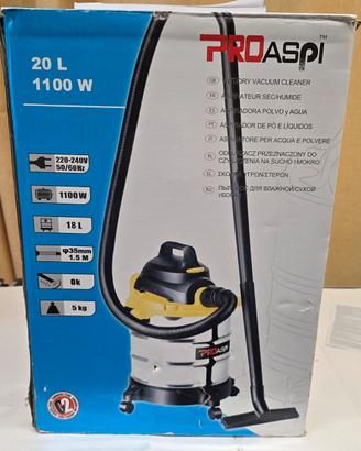 aspiratore per polvere e liquidi 20 lt