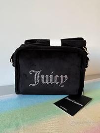 Borsa a tracolla in velluto Juicy Couture - nera