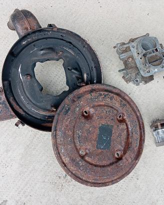 Carburatore e cerchi Cromodora 112 Abarth 