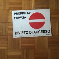 Cartello divieto d accesso