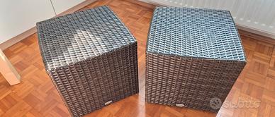 Cubi seduta in polyrattan