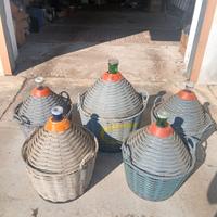 Damigiane in Vetro con Rivestimento in plastica