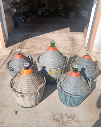 Damigiane in Vetro con Rivestimento in plastica