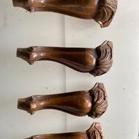 Gambe mobile antico legno