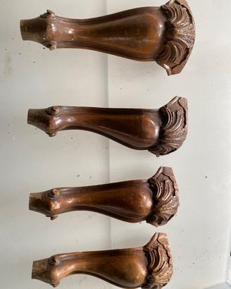 Gambe mobile antico legno