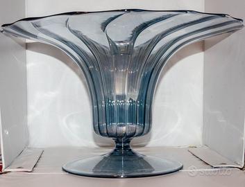 vaso/alzata da centrotavola in vetro soffiato