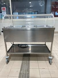 Carrello riscaldato a bagno maria