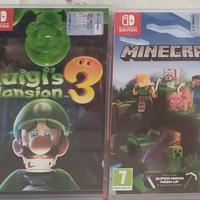 Giochi Nintendo Switch Luigi Mansion 3 + Minecraft