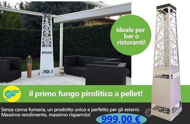 STUFA A FUNGO A PELLET PIROLITICA PER ESTERNO BAR