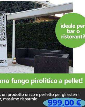 STUFA A FUNGO A PELLET PIROLITICA PER ESTERNO BAR