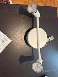 Plafoniera IKEA 2 faretti orientabili Bianca