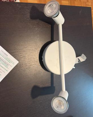 Plafoniera IKEA 2 faretti orientabili Bianca
