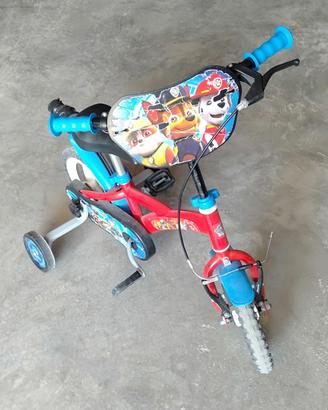 Bici paw patrol per bambini misura 8 pollici 