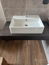 Mensola piu lavabo, miscelatore e sifone
