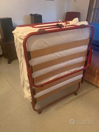 Rete a doghe singola pieghevole con materasso