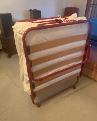 Rete a doghe singola pieghevole con materasso