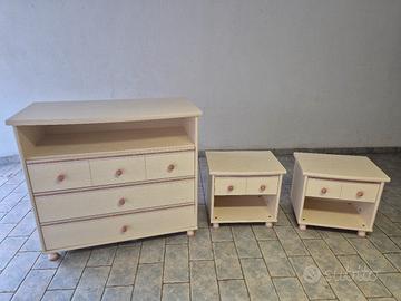 cassettiera e comodini