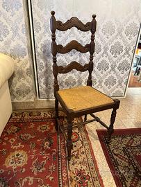 Sedie stile fratino rustiche con seduta in paglia