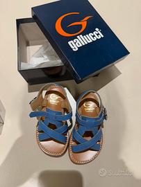 Sandali Gallucci n.24 bimbo/bimba. Pelle e cuoio