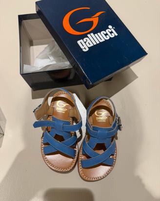 Sandali Gallucci n.24 bimbo/bimba. Pelle e cuoio