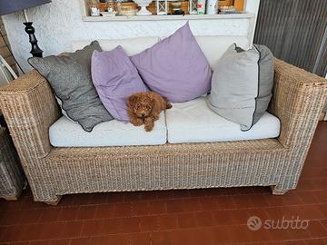 divano da esterno in bambù 