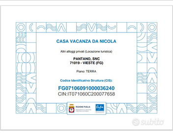 Promo estate: Casa vacanze da Nicola