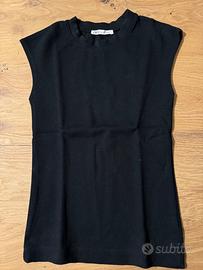 Top sottogiacca smanicato girocollo in cotone Zara