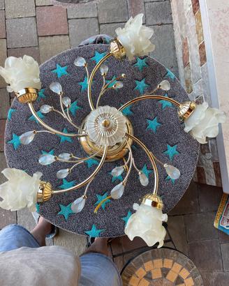 Lampadario stile liberty floreale