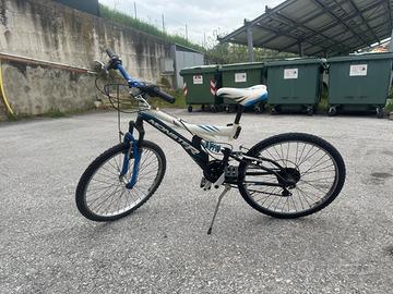 Bicicletta ragazzo bianca e blu
