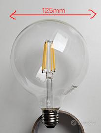 Lampadina led a globo 125mm, luce fredda