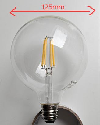 Lampadina led a globo 125mm, luce fredda