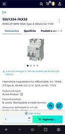 Interruttore magnetotermico differenziale siemens 