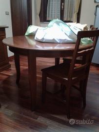 Tavolo rotondo in noce