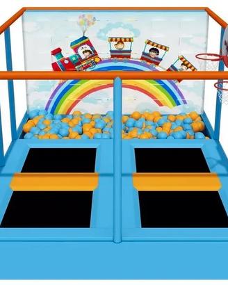 Tappeto Elastico con Arrampicata e Vasca x Bambini