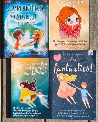 Lotto 4 libri per bambini su autostima coraggio
