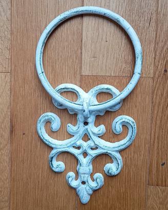 4 Appendini in ferro battuto shabby