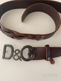 Cintura cuoio intrecciato D&G mis.110cm
